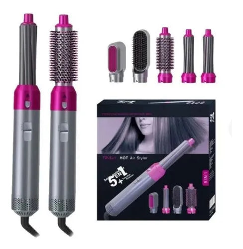 Cepillo 5 en 1 Estilo Dyson – Alisa, seca y moldea como una profesional 💨✨
