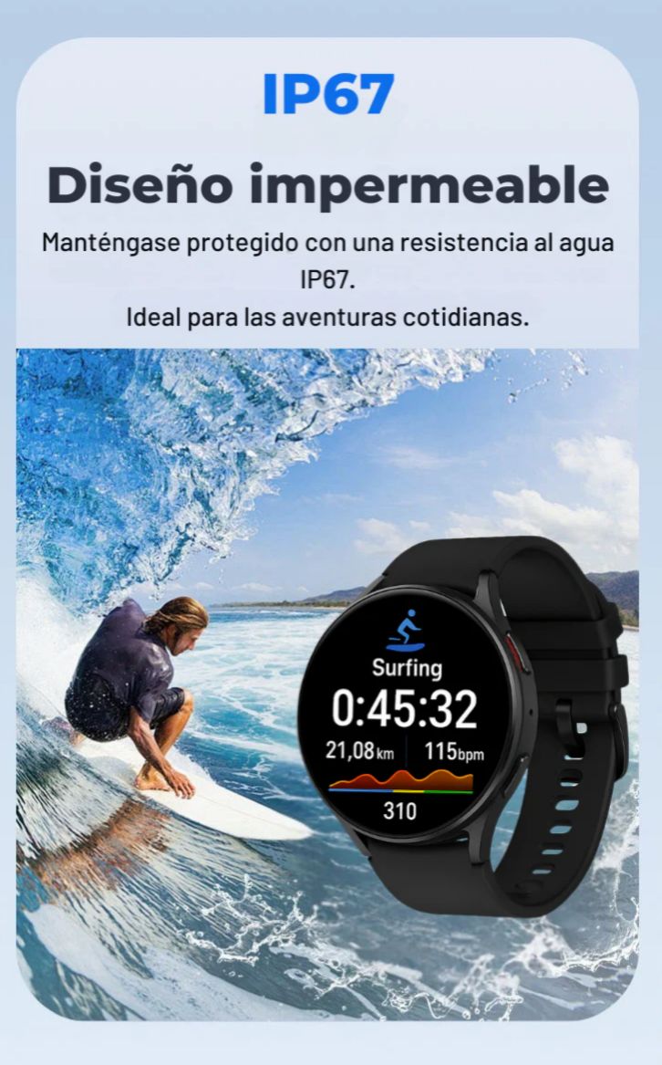 Reloj Inteligente Smartwatch – Controla tu salud, recibe llamadas y luce con estilo 🔥